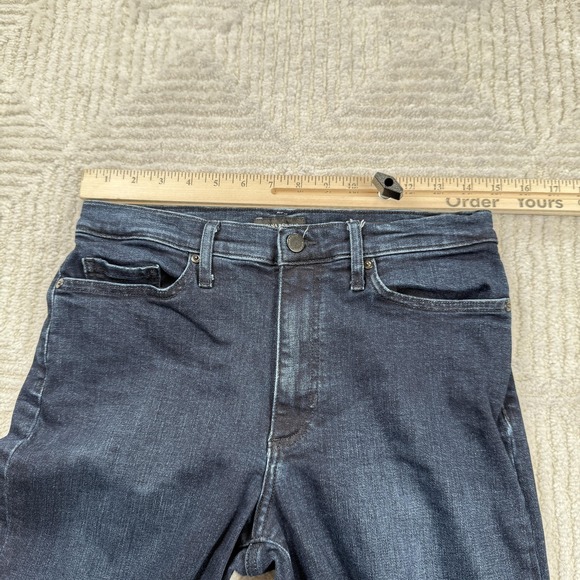 Banana Republic Jeans Womens 29 Mid Rise Crop Flare Raw Hem Dark Wash Denim - Picture 7 of 13